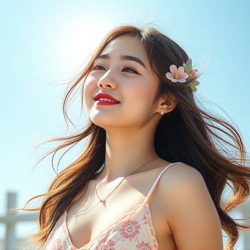 Single cover for 'Summer Breeze' by Luna, a pop singer